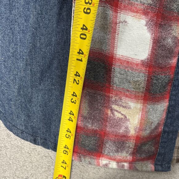 Origami Dress Size S Denim Patchwork Quilt Midi Oversized Lagenlook Cottagecore - Picture 9 of 16